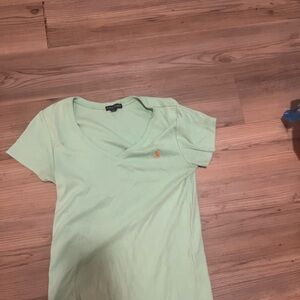 Ralph Lauren Women's Mint V-Neck Tee
